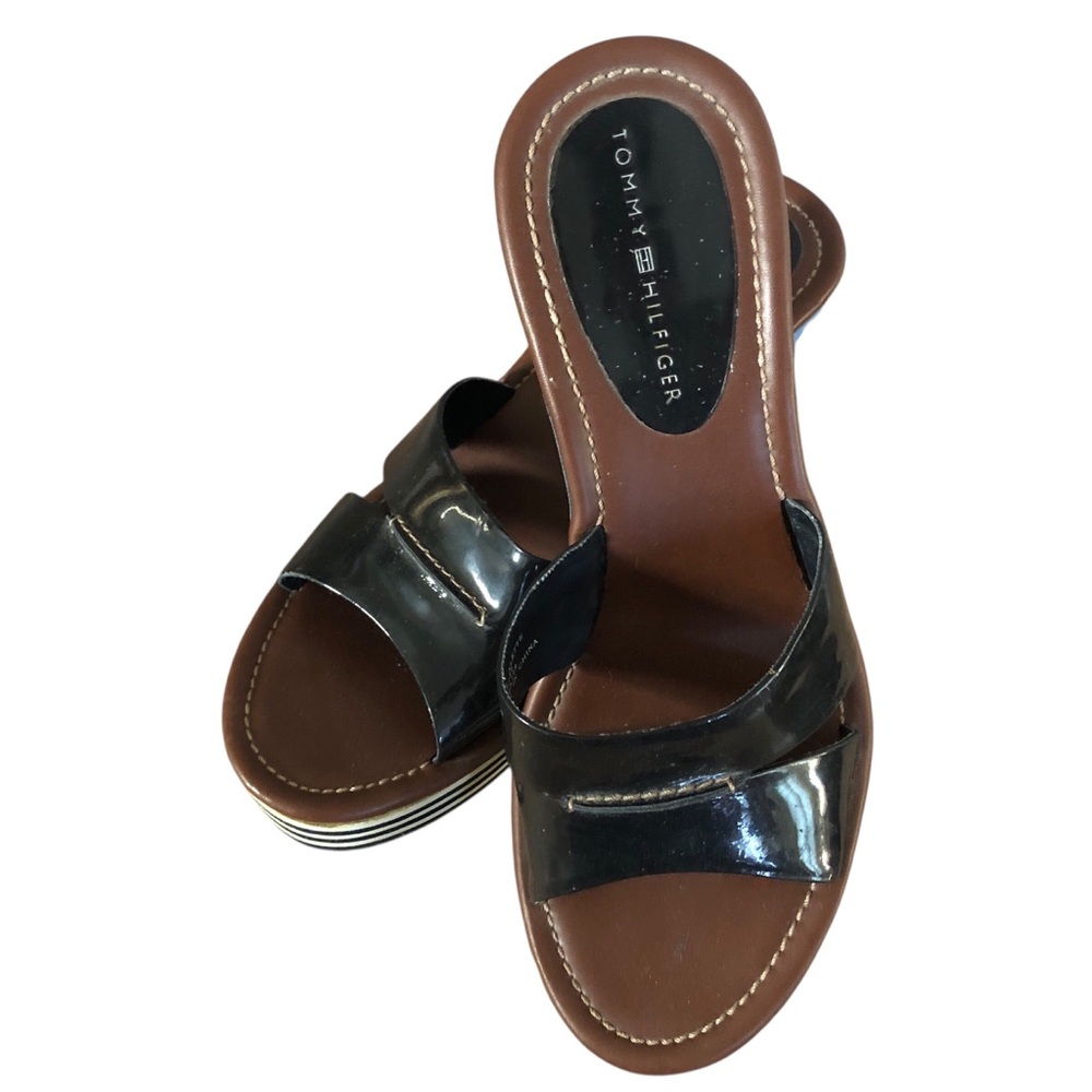 Tommy Hilfiger Womens Alette Open Toe Casual Platform Slip On Shoes Size 8.5M